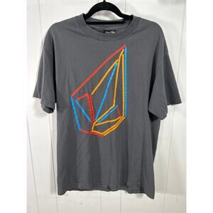 Vintage 90s Y2K Volcom Stone T- Shirt Size Large Gray Skate Tee Surf Brand